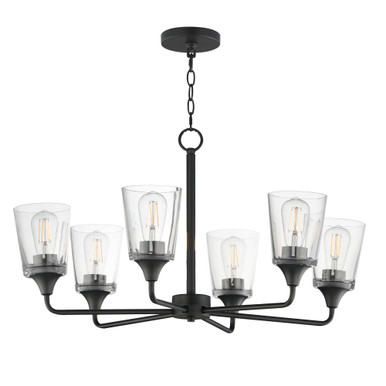 Hudson 6 Light Chandelier 19.25 Inch Tall and 30 Inch Wide by Maxim - 12876