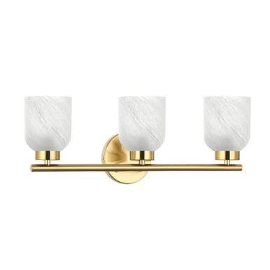 Vonda 3 Light Bath Vanity 7.25 Inch Tall and 21 Inch Wide by Dainolite - VND-213W-AGB-ALB