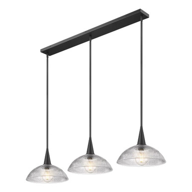 Lunelle 3 Light Linear Chandelier 9.25 Inch Tall and 12 Inch Wide by Z Lite - 3051P12-3L