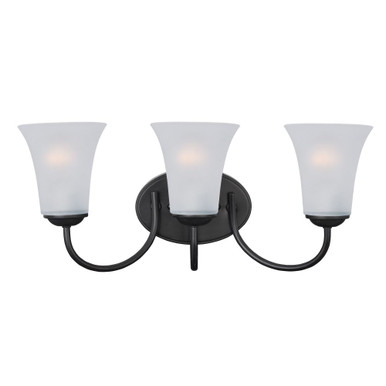Logan 3 Light Bath Vanity 8.5 Inch Tall and 19 Inch Wide by Maxim - 10053FTBK