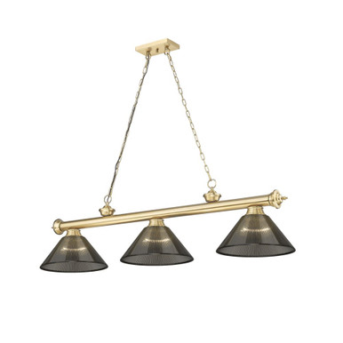 Cordon 3 Light Billiard 14.75 Inch Tall and 14 Inch Wide by Z Lite - 2306-3-BILL-ARCSHADE