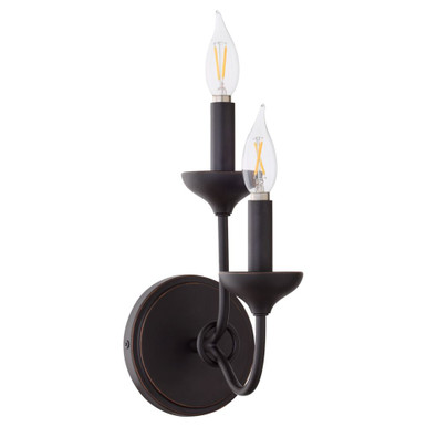 Livingston 2 Light Wall Mount 11.25 Inch Tall and 5.13 Inch Wide by Quorum - 555-2