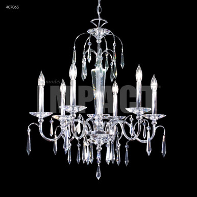 Contemporary 6 Light Chandelier 26 Inch Tall X 26 Inch Wide by James Moder - 40706S77