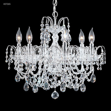 Regalia 6 Light Chandelier 18 Inch Tall and 21 Inch Wide by James Moder - 40726S77