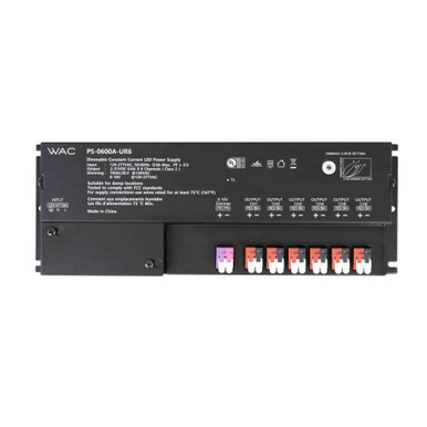Aether Atomic 96W 6 Channel Remote Power Supply 1.25X3.88 Inch Wide by WAC - PS-0600A-UR6