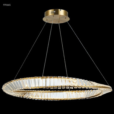 Contemporary LED Chandelier 3 Inch Tall and 24 Inch Wide by James Moder - 97016G22LED