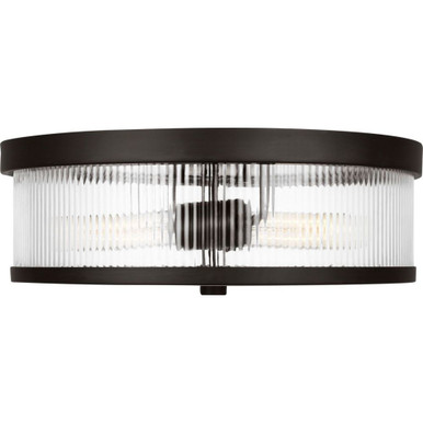 Geneva 2 Light Flush Mount 4.88 X 14 Inch Wide by Visual Comfort Studio - CF1052AI
