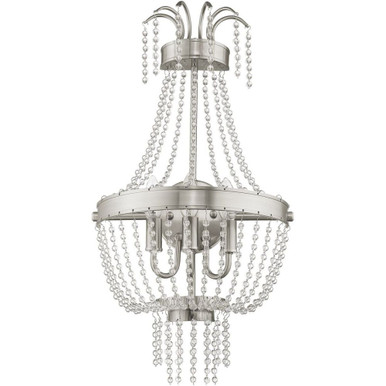 Valentina 3 Light Wall Sconce 24.5 Inch Tall and 12.75 Inch Wide by Livex - 51874