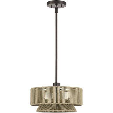 Florell 1 Light Pendant 16 Inch Tall and 13 Inch Wide by Livex - 53162-92