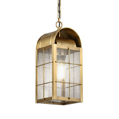 Durham 1 Light Outdoor Pendant 13 Inch Tall Brass Traditions by Innovations - 9122-H