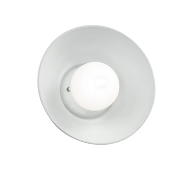Ambiance 1 Light Coupe Wall Sconce 10 Inch X 10 Inch Wide by Justice Design - CER-3030-WTWT