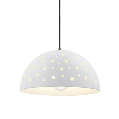 Perforated Dome 10W 1 LED Cord Pendant 5.5 X 12.5 Inch by Justice Design - CER-6257-LED
