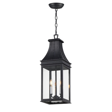 Bramwell VX 3 Light Outdoor Pendant 9 Inch Tall and 26 Inch Wide by Maxim - 40987TCBKP