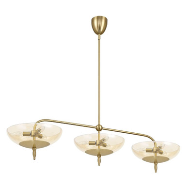 Fiorello 9 Light Linear Chandelier 13 Inch Tall X 14.5 Inch Wide by Thesis - 207786A
