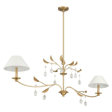 Presley 2 Light Linear Chandelier 20 Inch Tall and 12.5 Inch Wide by Thesis - 207343A