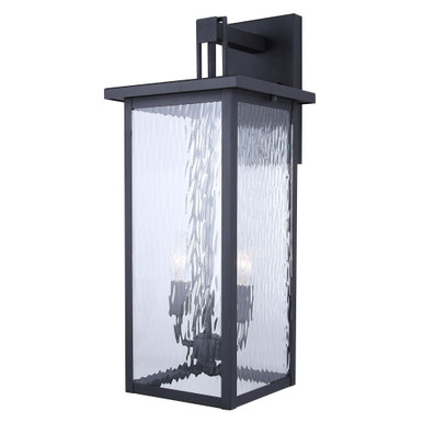 Shana 2 Light Outdoor Wall Lantern 22 Inch and 8.75 Inch Wide by Canarm Inc - IOL705BK