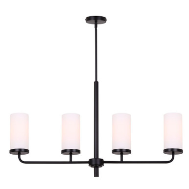 Malloy 4 Light Chandelier 19.88 Inch Tall and 23.25 Inch Wide by Canarm Inc - ICH2029B04BK