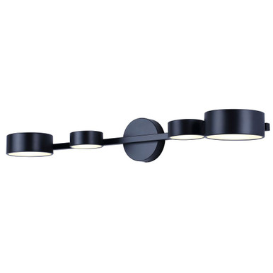 Montgomery 43W 4 LED Wall Sconce 5.13 Inch X 33.88 Inch Wide by Canarm Inc - LWF315A04BK