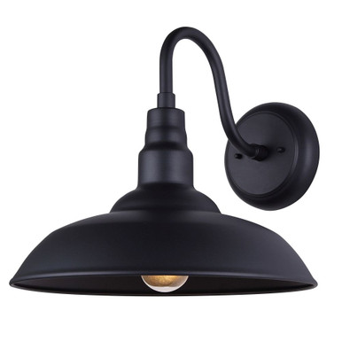 Valec 1 Light Outdoor Wall Lantern 13 Inch and 14 Inch Wide by Canarm Inc - IOL694BK