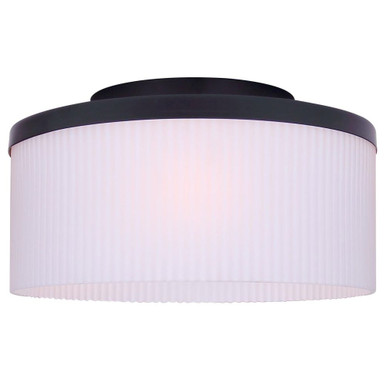 Kinslea 3 Light Flush Mount 7.5 Inch Tall and 14 Inch Wide by Canarm Inc - IFM1165A14BK-FR