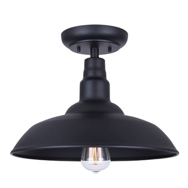 Valec 1 Light Outdoor Flush Mount 10.5 Inch and 14 Inch Wide by Canarm Inc - IOL695BK