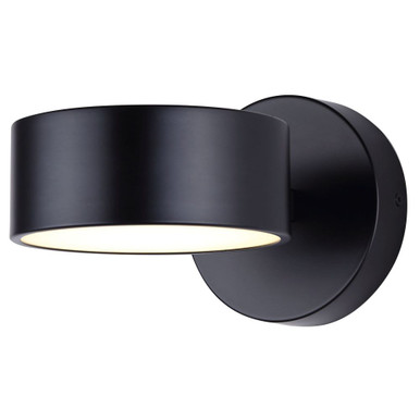 Montgomery 12W 1 LED Wall Sconce 5.13 Inch and 5.75 Inch Wide by Canarm Inc - LWF315A01BK