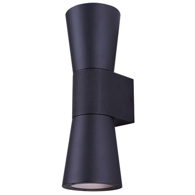 Rami 2 Light Outdoor Wall Lantern 17 Inch and 5.5 Inch Wide by Canarm Inc - IOL782BK