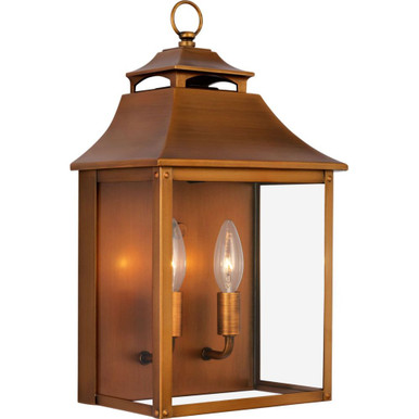 Galena 2 Light Outdoor Pocket Wall Lantern 17 Inch by Visual Comfort Studio - OL14400NCP