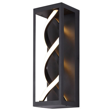 Zora 20W 1 LED Outdoor Wall Lantern 14.38 and 4.63 Inch Wide by Canarm Inc - LOL655BK
