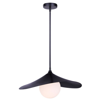 Termoli 1 Light Pendant 17.25 Inch Tall and 30 Inch Wide by Canarm Inc - IPL2265B01BK