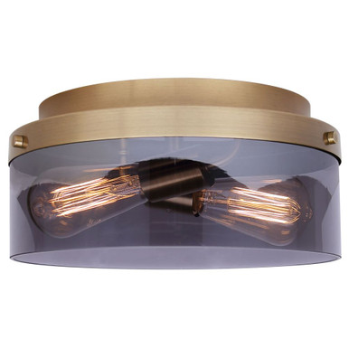 Nina 2 Light Flush Mount 5.5 Inch Tall and 12.25 Inch Wide by Canarm Inc - IFM2288B12