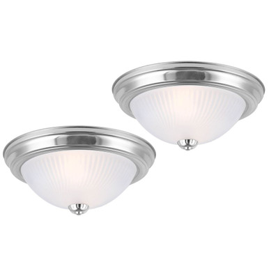 1 Light Flush Mount (Pack of 2) 4.75 Inch Tall X 11 Inch Wide by Canarm Inc - IFM211T