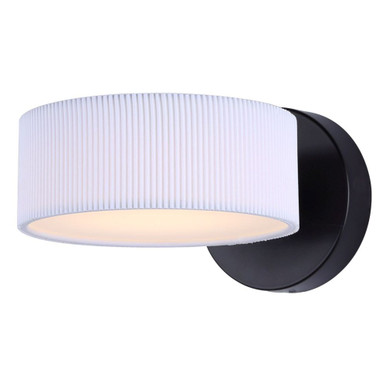 Carmynn 12.5W 1 LED Wall Sconce 5.88 Inch and 11.13 Inch Wide by Canarm Inc - LWF288A01BK