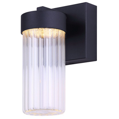 Aeron 12W 1 LED Outdoor Wall Lantern 8.5 and 4.37 Inch Wide by Canarm Inc - LOL770BK