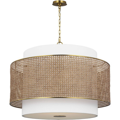 Sawyer 4 Light Pendant 22.75 Inch and 32 Inch Wide by Visual Comfort Studio - KSP1184BBSBRTN