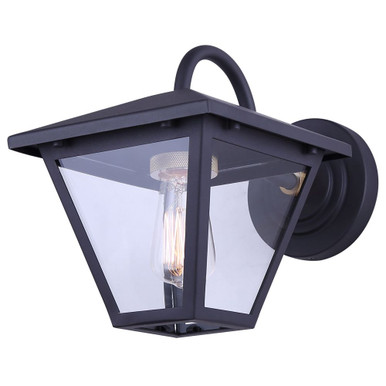 Ira 1 Light Outdoor Wall Lantern 9 Inch Tall X 7.38 Inch Wide by Canarm Inc - IOL764BKG