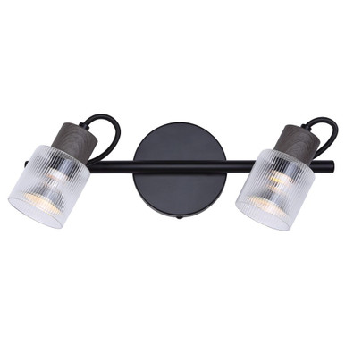 Owen 2 Light Track Light 8.25 Inch Tall and 15 Inch Wide by Canarm Inc - IT1198A02BKW10