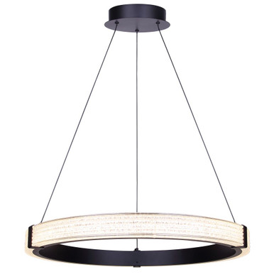 Solace 33W LED Chandelier 20 Inch Tall and 23.75 Inch Wide by Canarm Inc - LCH346A24BK