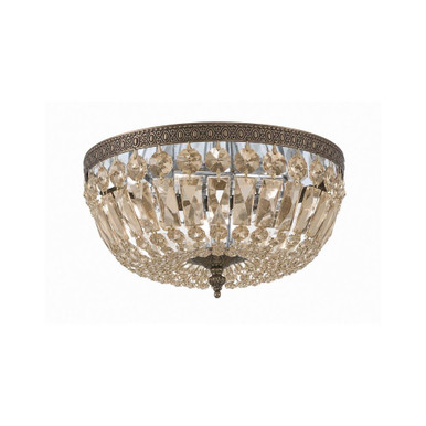 Waltham 3 Light Flush Mount 6.5 Inch Tall and 12 Inch Wide by Crystorama - 712-OB-GT-MWP