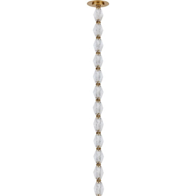 Collier 277V 16.4W 1 LED Pendant 51.6X2 Inch Wide by Visual Comfort Modern - 700CLR48