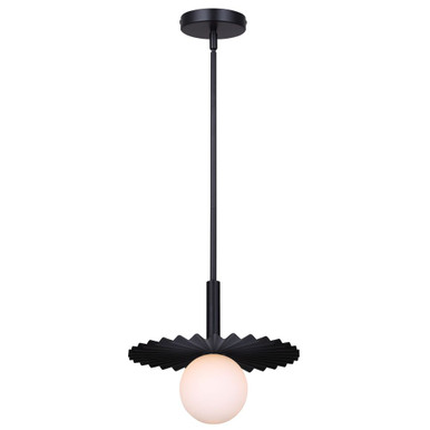 Payton 1 Light Pendant 13 Inch Tall and 12 Inch Wide by Canarm Inc - IPL1210A01BK9