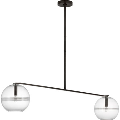 Lowing 2 Light Chandelier 27.6 and 10.5 Inch Wide by Visual Comfort Modern - SLCH356CBF