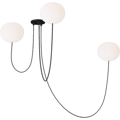 Helium 30W 3 LED Chandelier 7 and 27.9 Inch Wide by Visual Comfort Modern - PBCH36327OPB