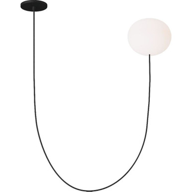 Helium 10W 1 LED Chandelier 7 and 19.5 Inch Wide by Visual Comfort Modern - PBCH36127OPB