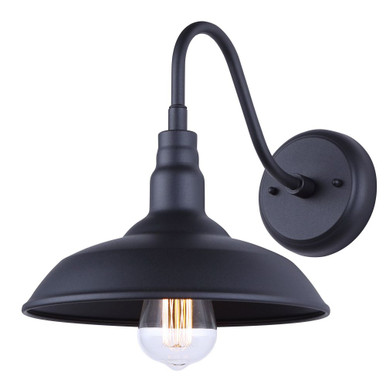 Hattie 1 Light Outdoor Wall Lantern 10 Inch and 9.8 Inch Wide by Canarm Inc - IOL691BK