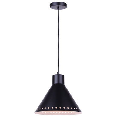 Albie 1 Light Pendant 13 Inch Tall and 13 Inch Wide by Canarm Inc - IPL1237A01BK