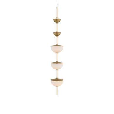 Zhora 21W 5 LED Pendant 52.25 Inch Tall and 7.75 Inch Wide by Sonneman - 7655.39-MB