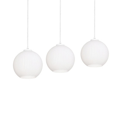 Cleo 3 Light Linear Pendant 7.5 Inch Tall and 36 Inch Wide By AFX - CLEP08WHLNR3