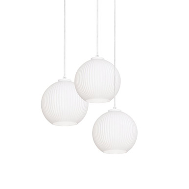 Cleo 3 Light Round Pendant 7.5 Inch Tall and 20 Inch Wide By AFX - CLEP08WHRND3