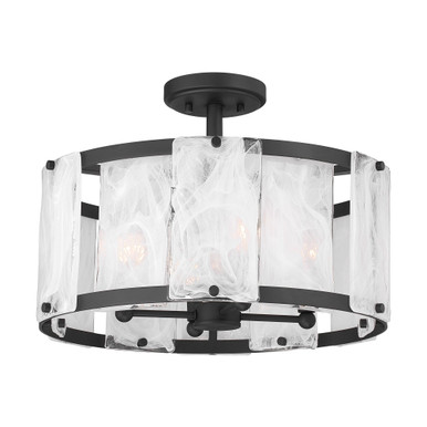 Veil 4 Light Semi Flush Mount 13 Inch and 19.25 Inch Wide by Minka Lavery - 3635-899